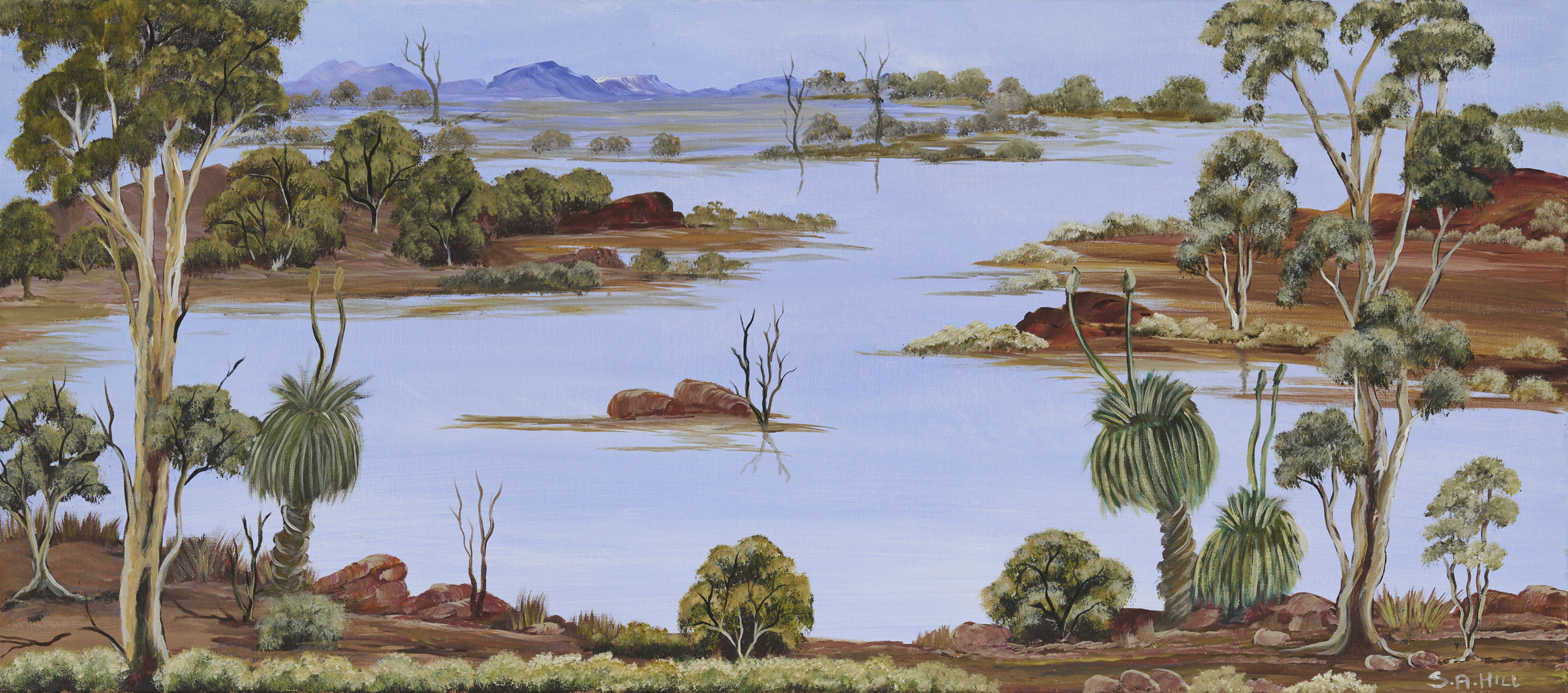 Selina Hill, <em>Down River</em> (detail), 2025, Noongar Arts Program, © the artist, photo: Rebecca Mansell.