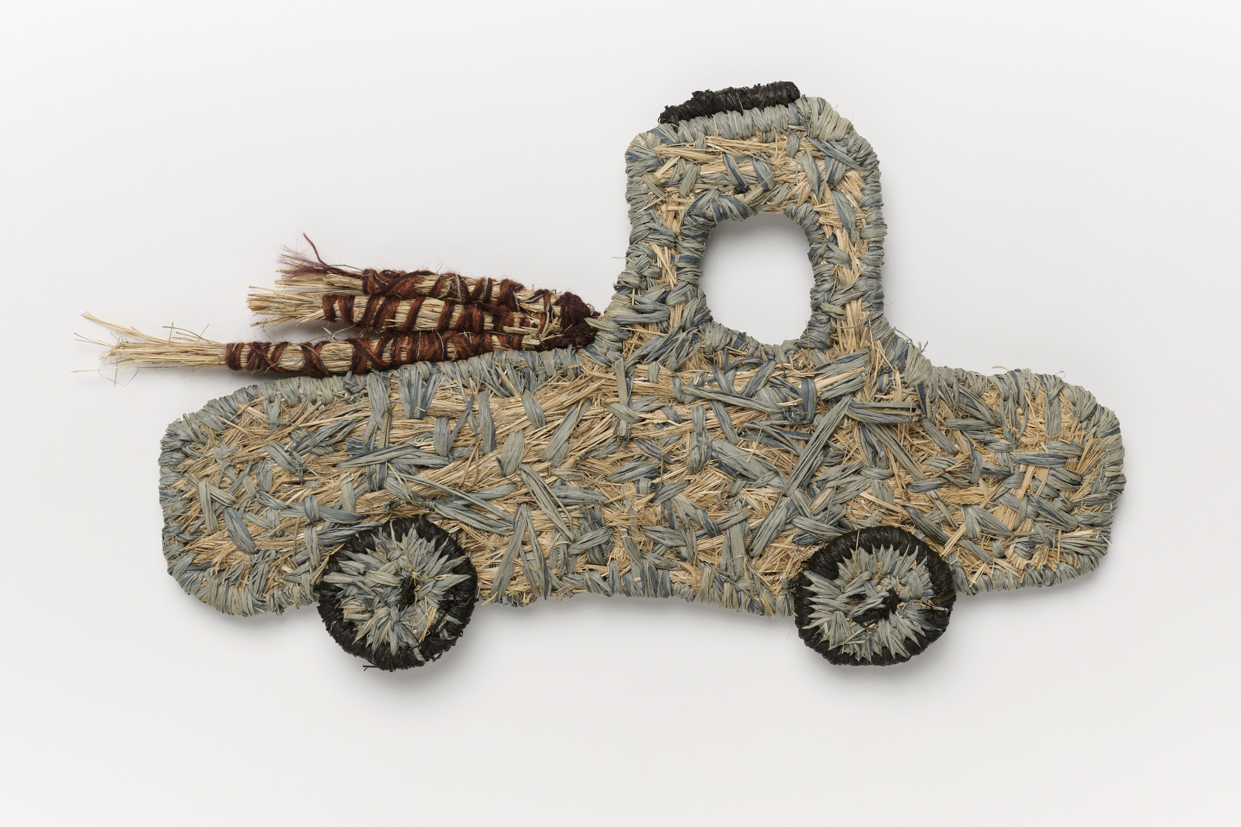 Tanisha Fox, <em>Waru (Fire) Truck</em>, 2025, Tjanpi Desert Weavers, © Tanisha Fox/Copyright Agency 2026, photo: Rebecca Mansell.