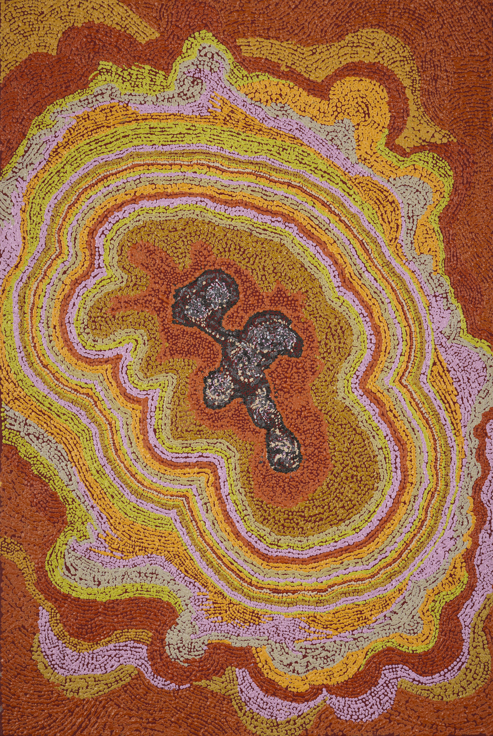 Timothy Mutji, <em>Piltalpa</em> (detail), 2025, Warlayirti Artists, © the artist, photo: Rebecca Mansell