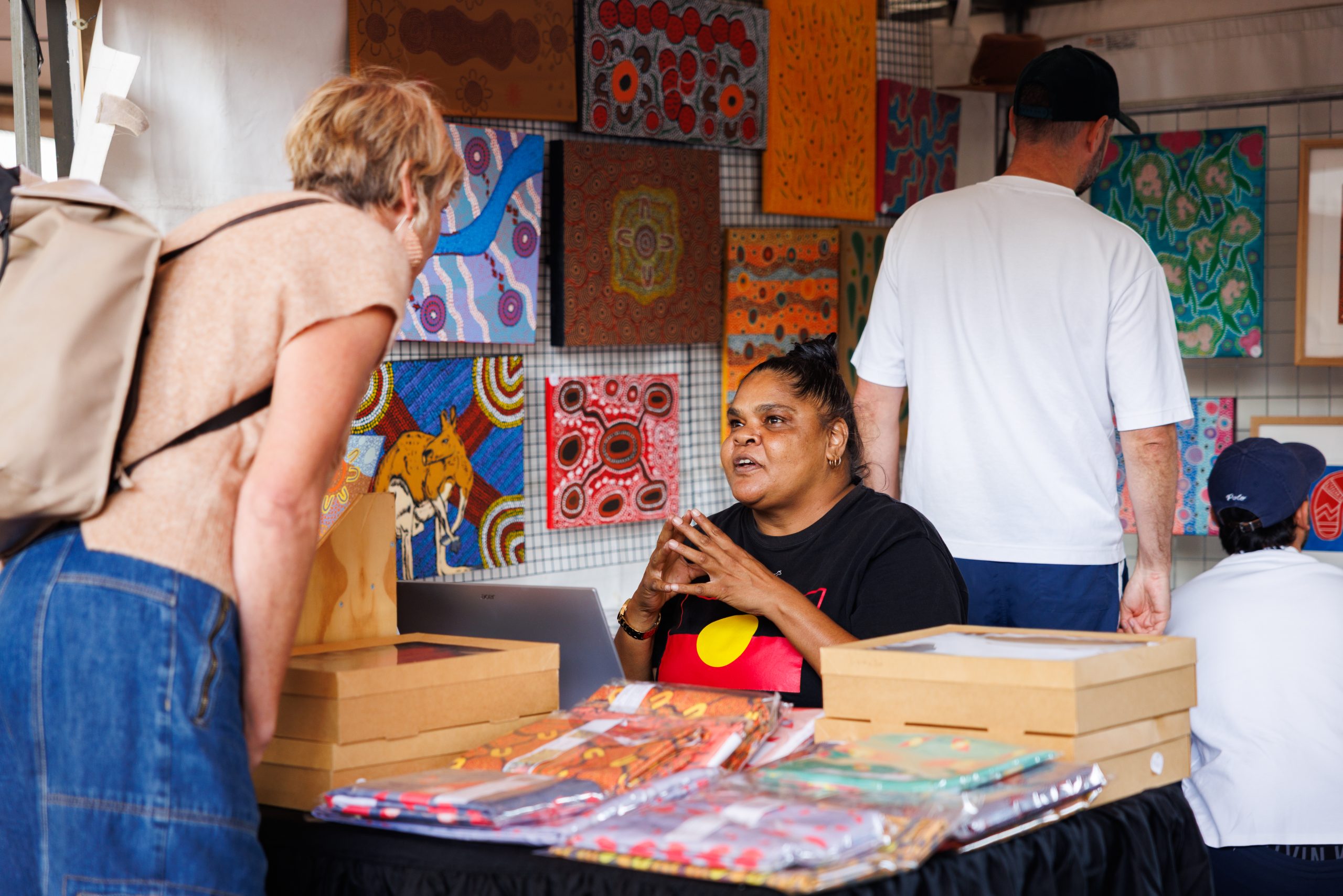 Mauretta Drage (Ku'Arlu Mangga Good Nest), Revealed Aboriginal Art Market, WA Museum Boola Bardip, Boorloo (Perth), 2026, photo: Luke Riley