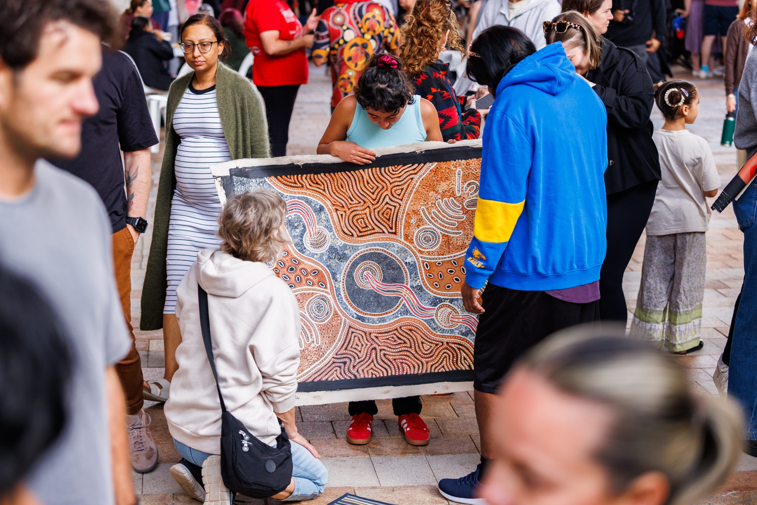 Tjarlirli & Kaltukatjara Art, Revealed Aboriginal Art Market, WA Museum Boola Bardip, Boorloo (Perth), 2026, photo: Luke Riley, courtesy of WAM