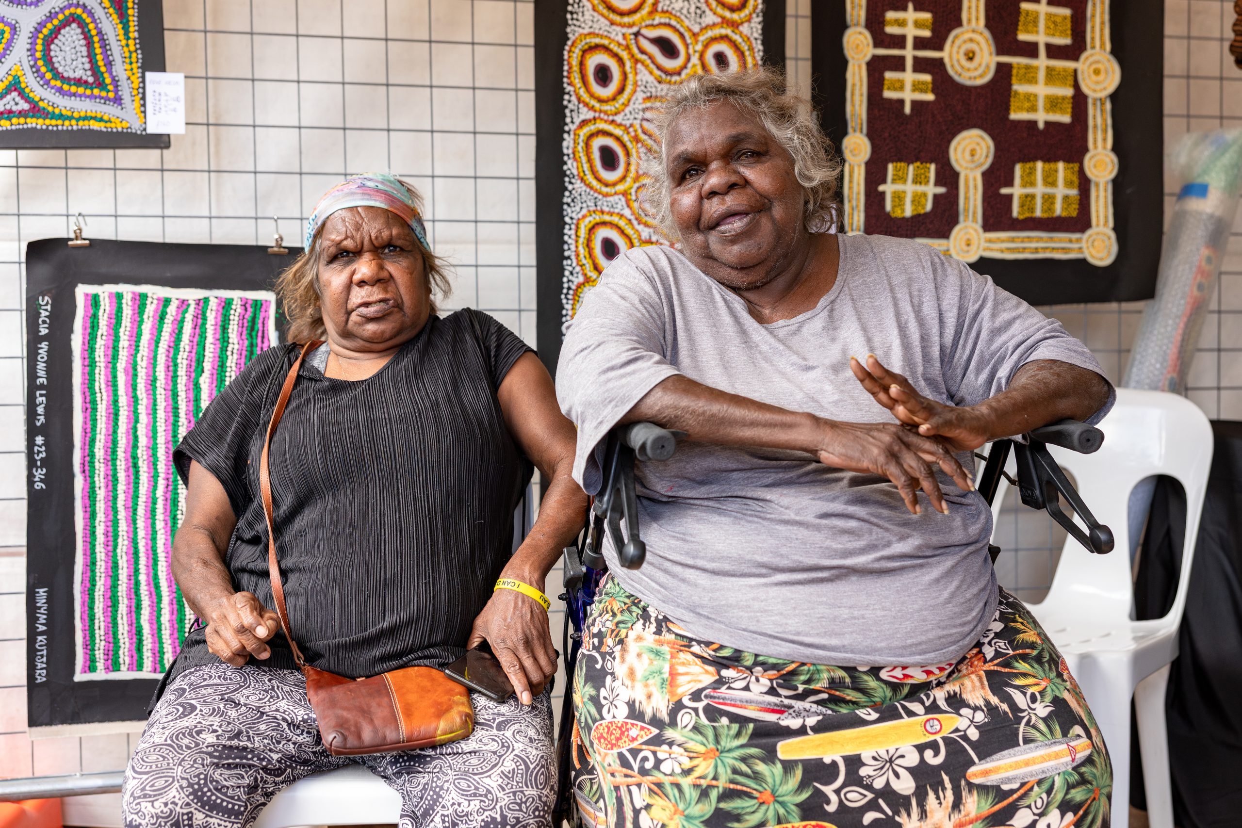 Diane Dawson and Norma Bryant (Minyma Kutjara Arts Project), Revealed Aboriginal Art Market, WA Museum Boola Bardip, Boorloo (Perth), 2026, photo: Jessica Russell