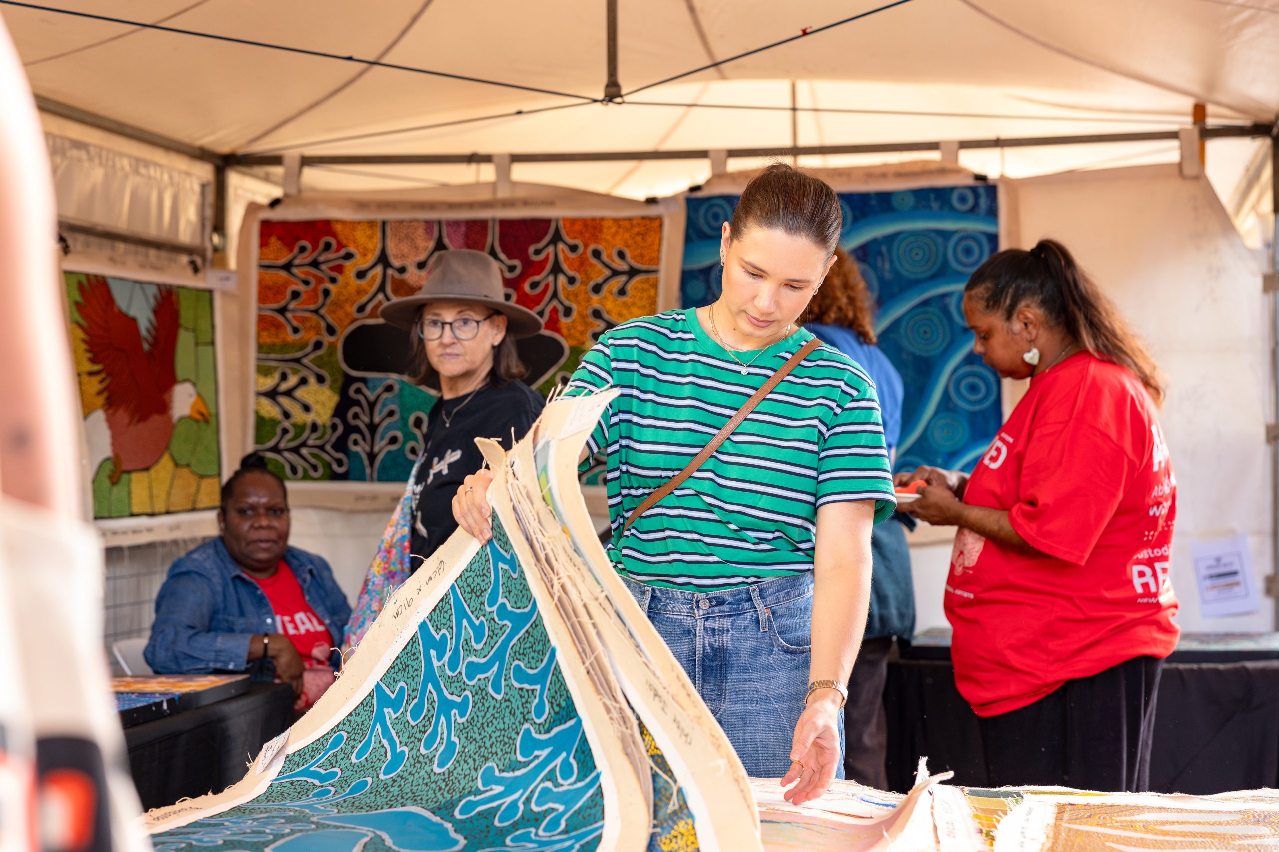 Bidyadanga Artists, Revealed Aboriginal Art Market, WA Museum Boola Bardip, Boorloo (Perth), 2026, photo: Jessica Russell